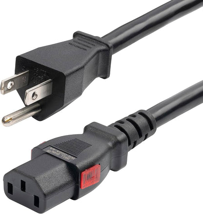 StarTech 12ft Heavy Duty Power Cord NEMA 5-15P to Locking C13, 15A 125V