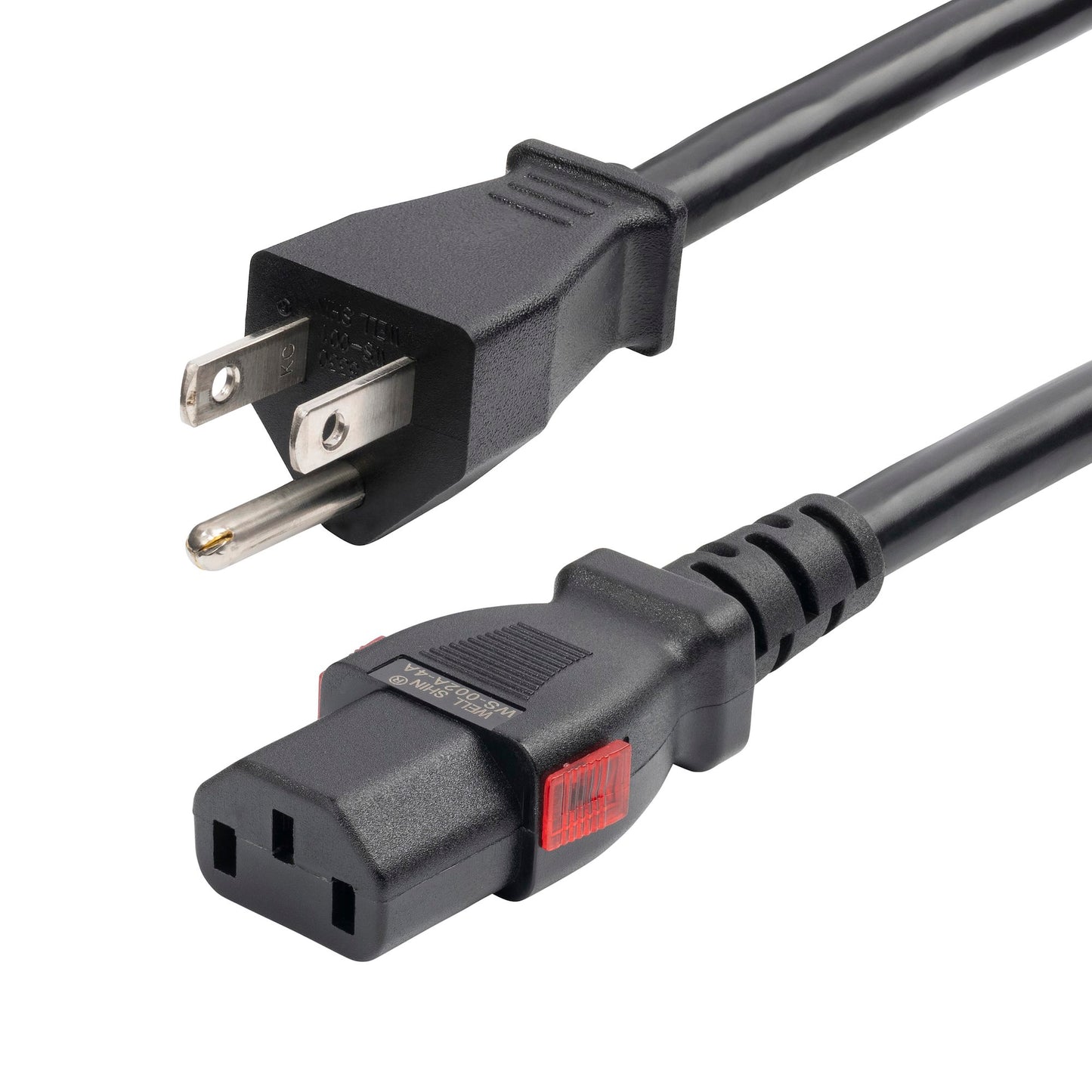 StarTech 12ft Heavy Duty Power Cord NEMA 5-15P to Locking C13, 15A 125V