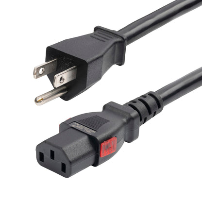 StarTech 12ft Heavy Duty Power Cord NEMA 5-15P to Locking C13, 15A 125V