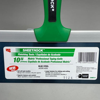 USG SHEETROCK TOOLS (2 PACK) Classic Professional Taping Knife 10" Green 340014