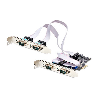 StarTech 2-Port PCIe Serial Card RS-232/422/485 with DIP Switch and ESD Protection