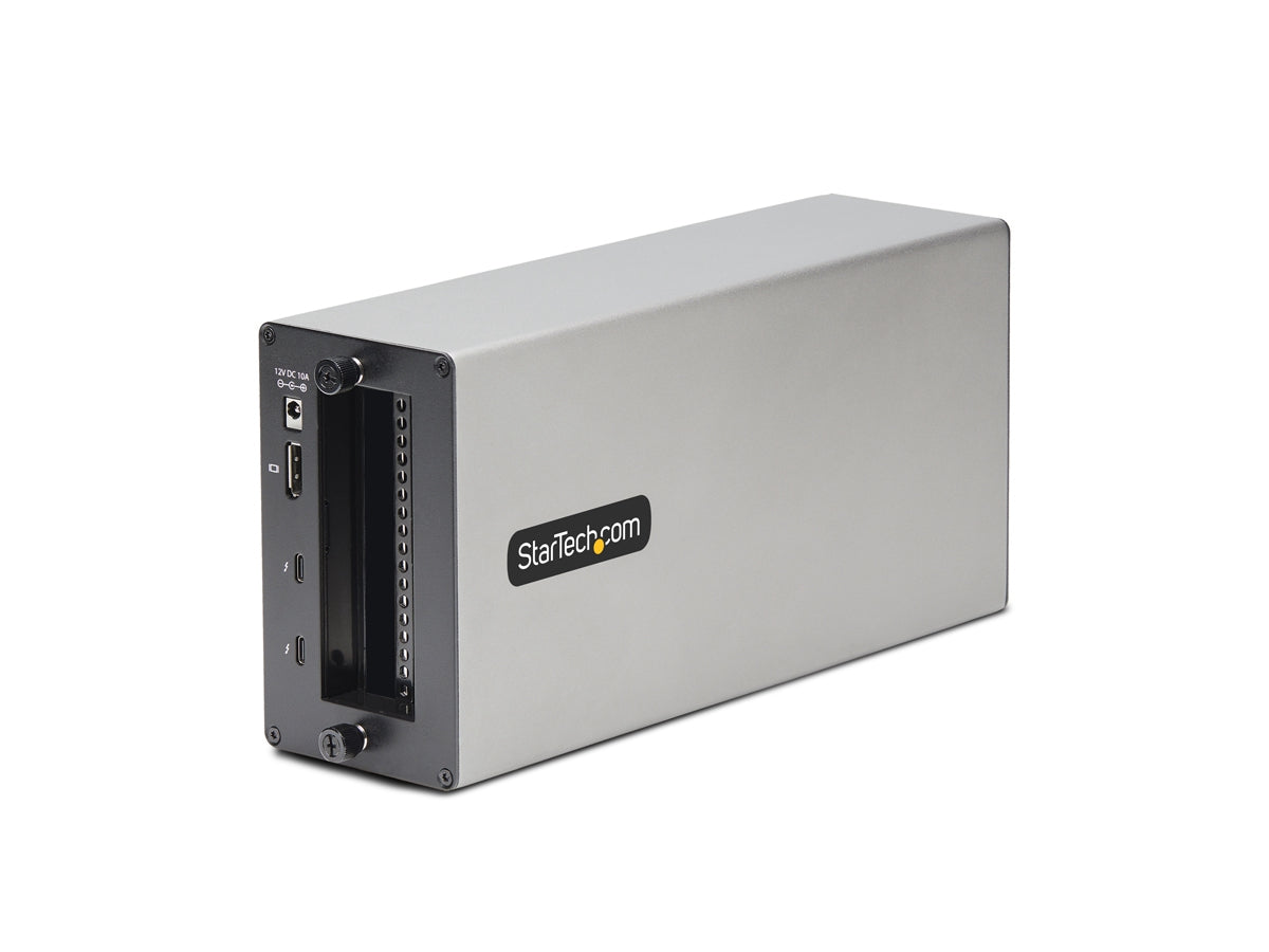 THUNDERBOLT 3 PCIE EXPANSION CHASSIS, ENCLOSURE BOX W/DUAL PCI-E SLOTS, EXTERNAL PCIE BOX FOR LAPTOP/DESKTOP/ALL-IN-ONE, 8K/4K VIDEO OUT, DRIVERLESS