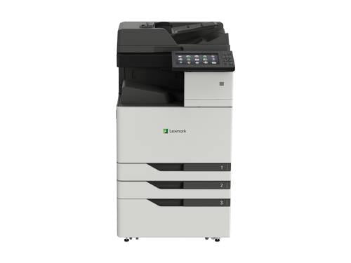 The Lexmark CX924dxe is a high-performance color laser multifunction printer built for enterprise-grade workloads. It delivers rapid duplex printing speeds up to 65 pages per minute and supports a monthly duty cycle of 8000 to 50000 pages. Designed with an intuitive 7-inch touchscreen and versatile media handling, it includes TAA compliance and a 1-year onsite service warranty for added peace of mind.