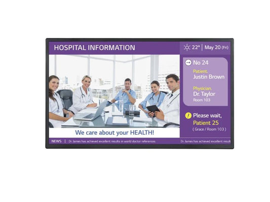 32 UHD, 400NIT,HDMI(2), RS232C IN/OUT,RJ45(LAN), IR IN, USB(1),AUDIO OUT,WEBOS6.0