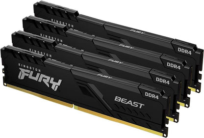 Kingston FURY Beast Black 32GB DDR4 3200MHz CL16 DIMM Kit (4x8GB)