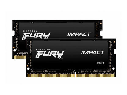 Boost laptop performance with the Kingston 32GB 3200MHz DDR4 CL20 SODIMM Fury Impact memory kit. Designed as a kit of two modules, it is TAA-compliant and made in Taiwan—ideal for high-compliance environments such as government or enterprise. Its reliable speed and capacity make it an excellent choice for high-demand multitasking workloads.