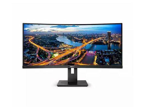 The Philips 346B1C is a 34-inch curved WQHD LCD monitor designed for immersive productivity and color-accurate tasks. Featuring a sharp 3440 x 1440 resolution, 100Hz refresh rate, and 3000:1 static contrast ratio, it delivers vivid visuals with deep blacks. With USB-C, DisplayPort, and HDMI 2.0, built-in speakers, and versatile ergonomic adjustability, it's built for modern desktops and efficient workflows.