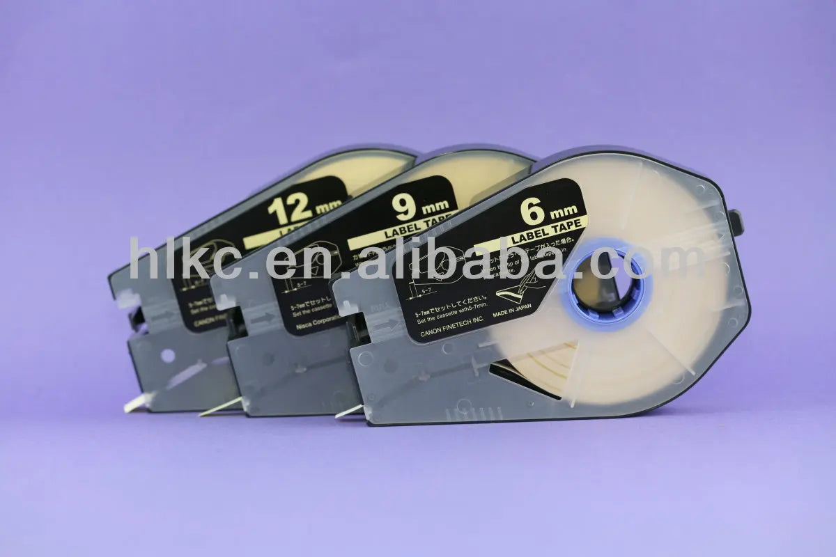 Cassette d'étiquettes Canon 3476A024, blanche, 9 mm x 30 m, 3 pièces/boîte