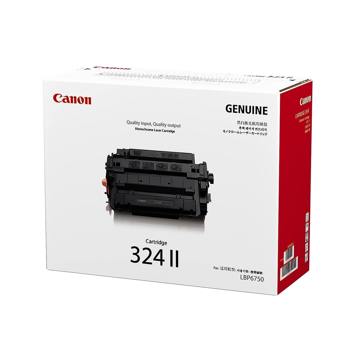 Canon CRG 324 Black Toner Cartridge, 6,000 Page Yield (3481B003)
