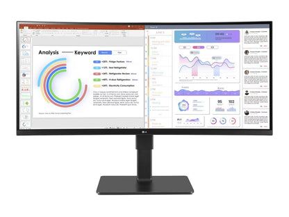 34IN LG MONITOR, 3440X1440, CURVED, 21:9 IPS, HDMI 2.0 (2), DP 1.4, USB TYPE-C, USB 3.0 (2) USB 2.0 (2)