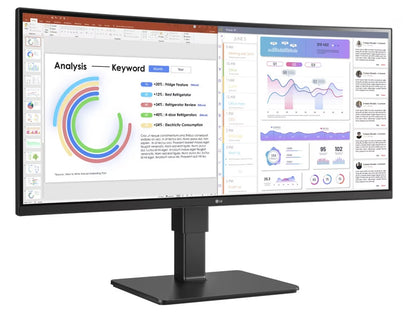 34IN LG MONITOR, 3440X1440, CURVED, 21:9 IPS, HDMI 2.0 (2), DP 1.4, USB TYPE-C, USB 3.0 (2) USB 2.0 (2)