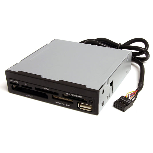 StarTech 3.5in USB 2.0 Front Bay Memory Card Reader – Black