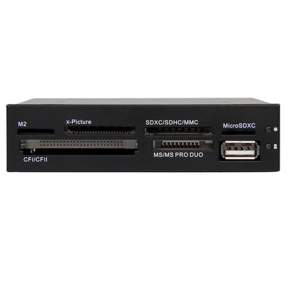 StarTech 3.5in USB 2.0 Front Bay Memory Card Reader – Black