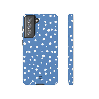 DUSTY BLUE DOTS | Tough Phone Case