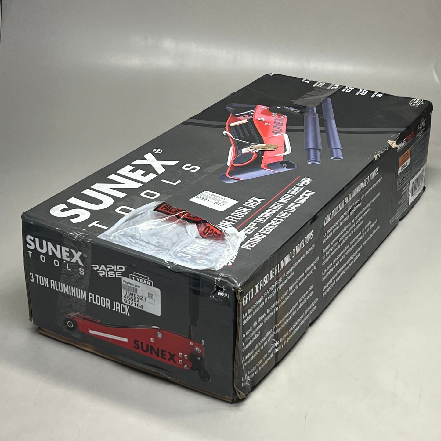 SSUNEX TOOLS 3 Ton Aluminum Floor Jack, Red 6603AJ
