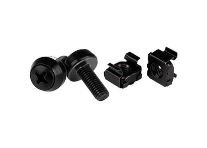 StarTech M6 Screws & Cage Nuts 100-Pack, Black Steel