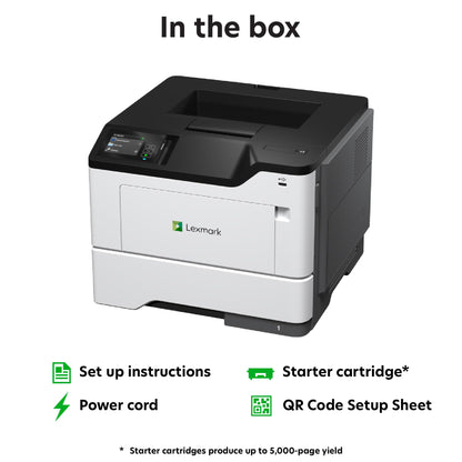 Imprimante multifonction laser monochrome Lexmark MX532ADWE, conforme TAA, 44 ppm