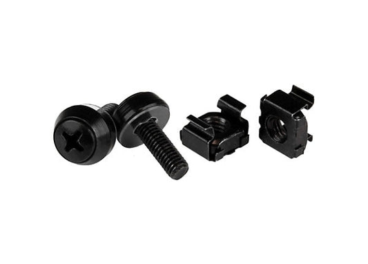 Vis et écrous cage StarTech M5, lot de 50, noirs