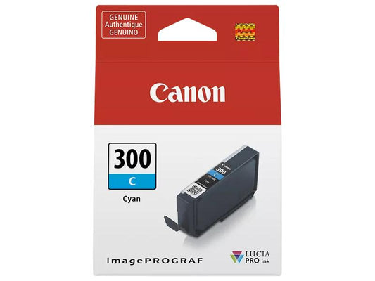 The Canon PFI-300 Cyan Ink Tank is designed specifically for the ImagePROGRAF PRO-300 professional photo printer. Delivering vibrant cyan output, this ink tank helps achieve accurate color reproduction and gallery-quality prints. Ideal for photographers and graphic designers seeking high consistency with their media outputs.