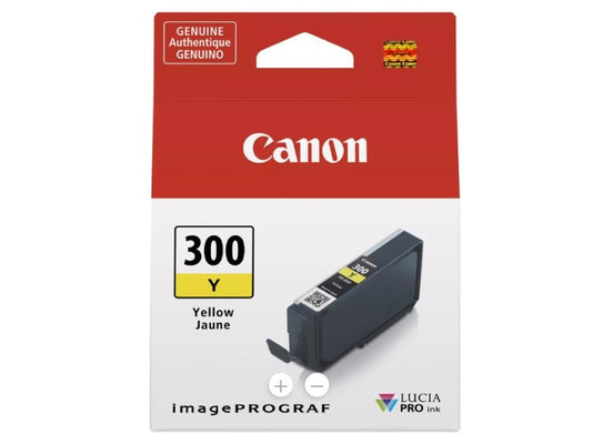 The Canon PFI-300 Yellow Ink Tank is specially formulated to deliver brilliant photo prints with the imagePROGRAF PRO-300 printer. Utilizing LUCIA PRO ink technology, it produces a wide color gamut and deep black density, ideal for professional photography results. Precision-made in Japan and TAA compliant, it's a reliable choice for demanding print applications.