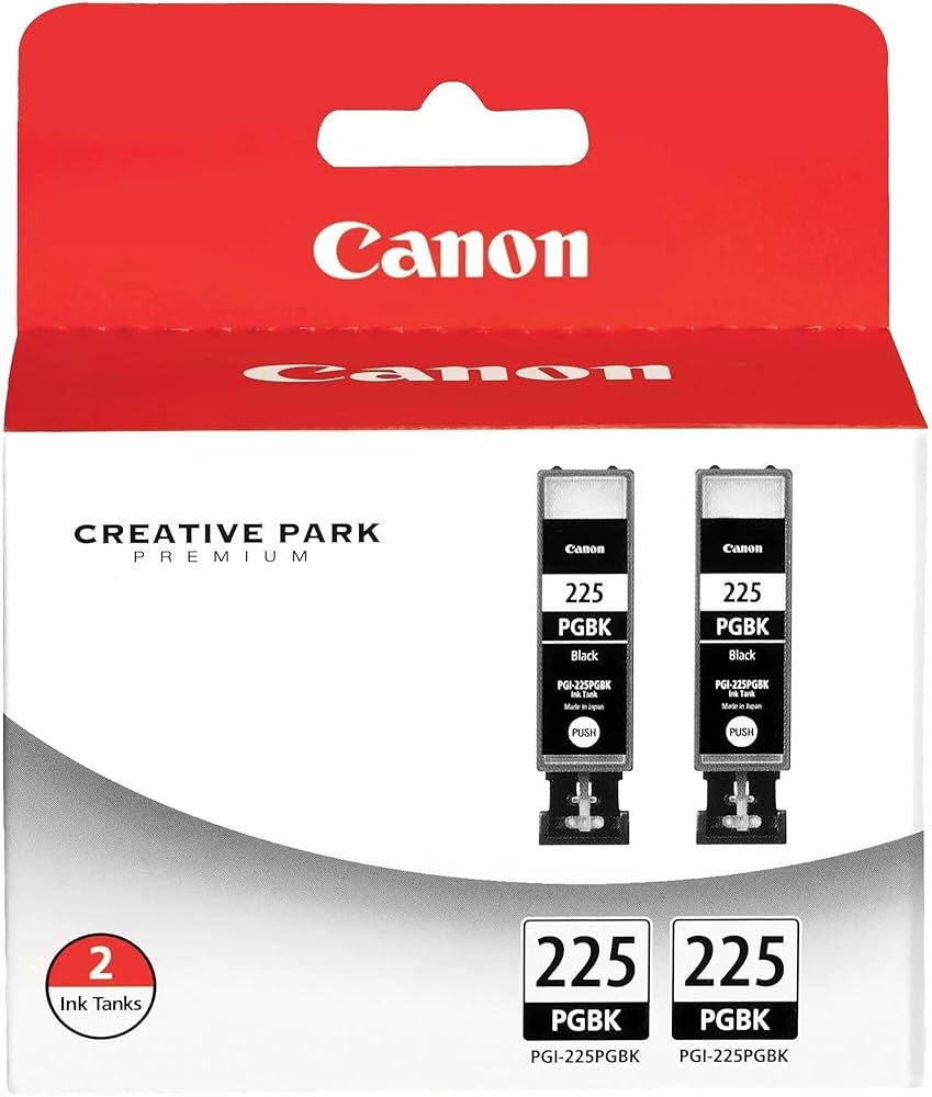 Cartouche d'encre noire Canon PGI-225, pack de deux