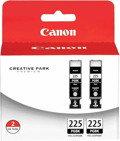 Cartouche d'encre noire Canon PGI-225, pack de deux