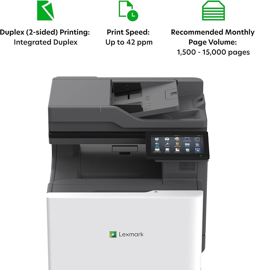 Imprimante laser multifonction couleur Lexmark CX730de, recto verso, 42 ppm