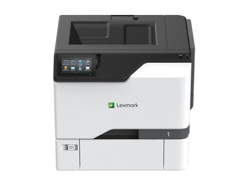 The Lexmark CS730de is a high-performance color laser printer designed for professional environments with demanding print needs. Supporting up to 42 ppm in both black-and-white and color, it offers swift output and robust media handling. Enhanced connectivity, a 4.3-inch display, and extensive printer language support make it a reliable choice for secure, high-volume workflow.