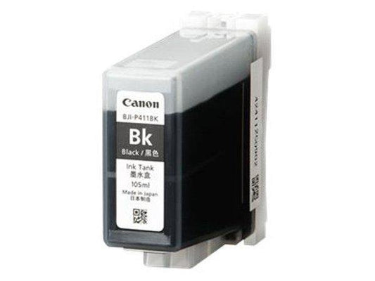 Canon BJI-P411BK is a high-capacity 105ml black ink tank engineered for the CX-G6400 inkjet printer. Designed for precision and reliability, this TAA-compliant cartridge ensures sharp output with consistent performance, making it suitable for high-volume professional labeling and packaging environments.