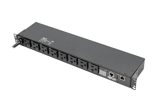 Eaton 1.9kW Single-Phase Switched PDU, LX Interface, 120V Outlets (8 5-15/20R), NEMA L5-20P/5-20P input, 12 ft. (3.66 m) Cord, 1U Rack, TAA