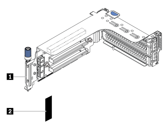 LENOVO SR250 V2 x8/x8 PCIe Gen4 Riser