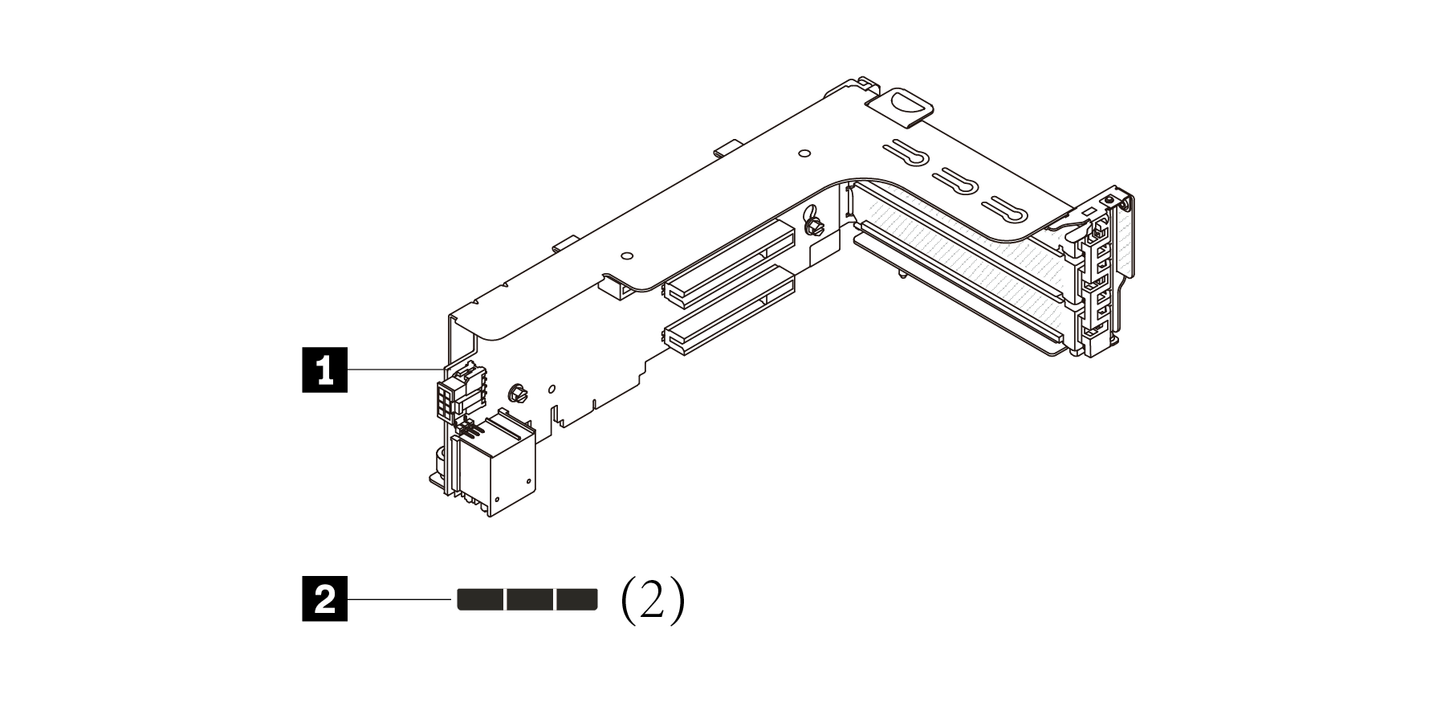 LENOVO SR250 V2 x8/x8 PCIe Gen4 Riser