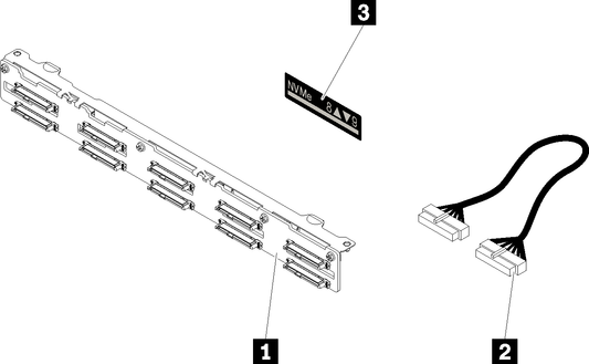 Lenovo SR250 V2 2.5 AnyBay 10-Bay Backplane Kit