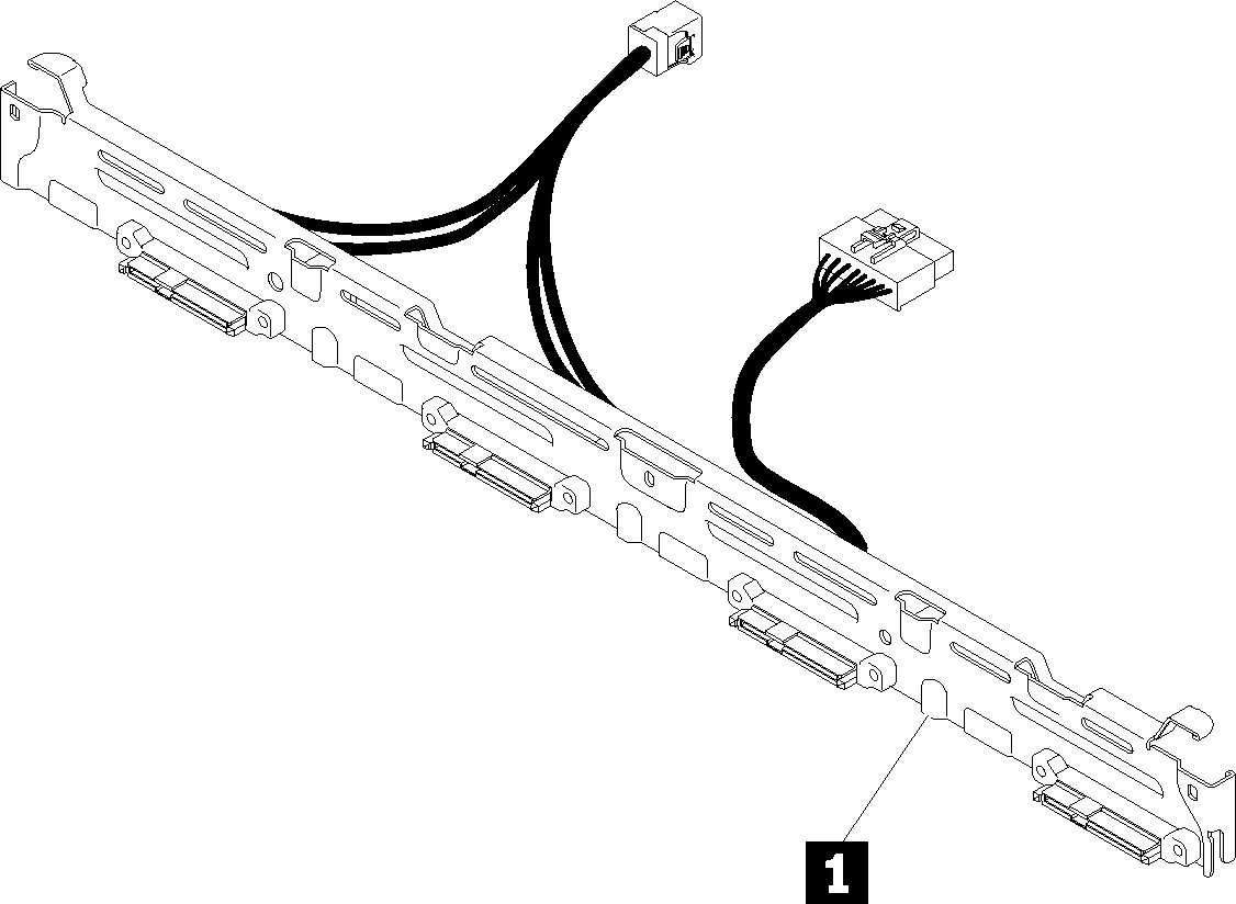 Support BP pour HBA Lenovo SR250/SR150 4x3,5 SS v2