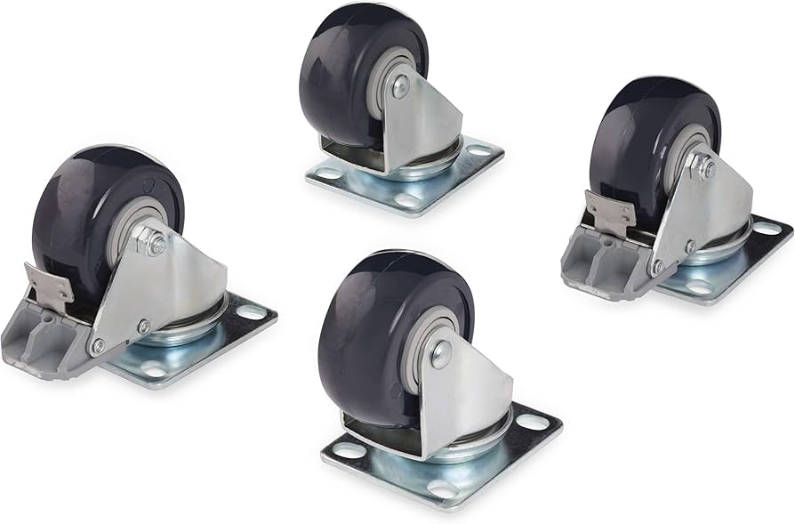 STARTECH 4POSTRACK Caster Kit for Open Frame Rack, 200 kg Load, TAA Compliant