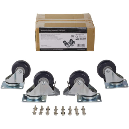 STARTECH 4POSTRACK Caster Kit for Open Frame Rack, 200 kg Load, TAA Compliant