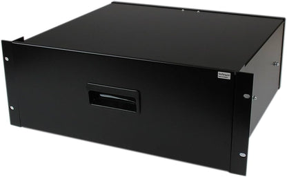 StarTech 4U Rack Mount Drawer - Steel - 55lb Capacity - Black