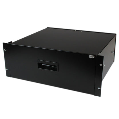 StarTech 4U Rack Mount Drawer - Steel - 55lb Capacity - Black