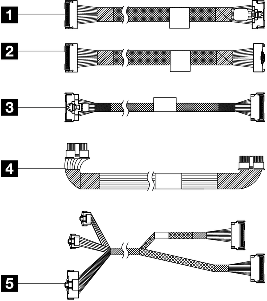 Lenovo SR645 4x3.5 AnyBay Backplane Cable Kit v2