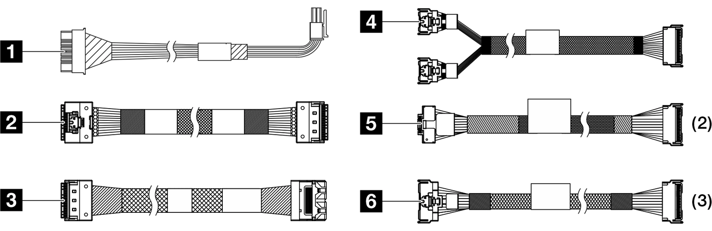 LENOVO SR665 2.5 Front BP2 NVMe Cable Kit v2