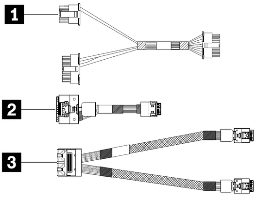 Kit de câbles SAS/SATA arrière Lenovo SR650 V2 3,5"