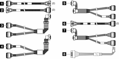 Kit de câbles NVMe BP2 avant 2,5 pouces pour Lenovo SR650 V2