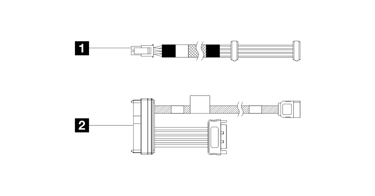 LENOVO ST250 V2 ODD/Tape Cable Kit, 4X97A81465