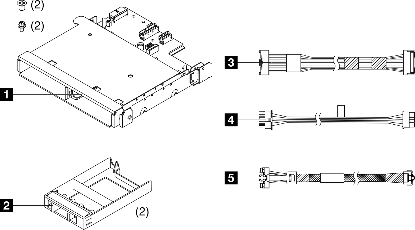 Lenovo SE350 V2 15mm NVMe SSD Cable