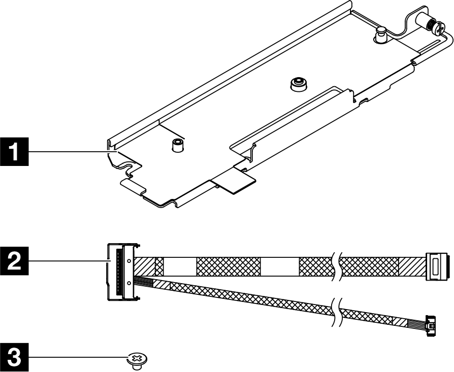 Lenovo ThinkEdge SE455 V3 NVMe Cable for Internal Drive Bays