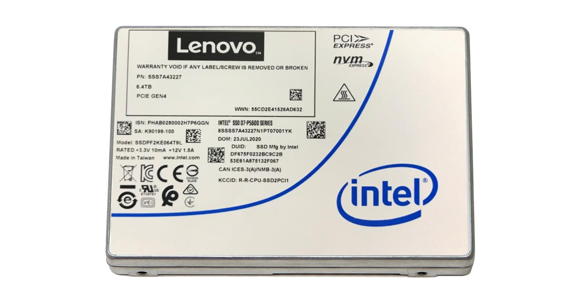 Lenovo 2.5" U.2 P5620 6.4TB PCIe 4.0 NVMe SSD