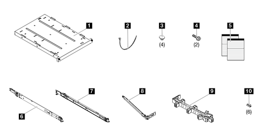 Lenovo ST50 V2/ST250 V2 Rack Mount Kit - 4XF7A78620