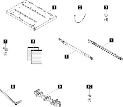 Lenovo ST50 V2/ST250 V2 Rack Mount Kit - 4XF7A78620