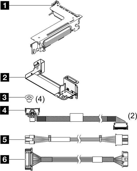 Kit Riser3 pour processeur unique LENOVO SR650 V3 Gen5