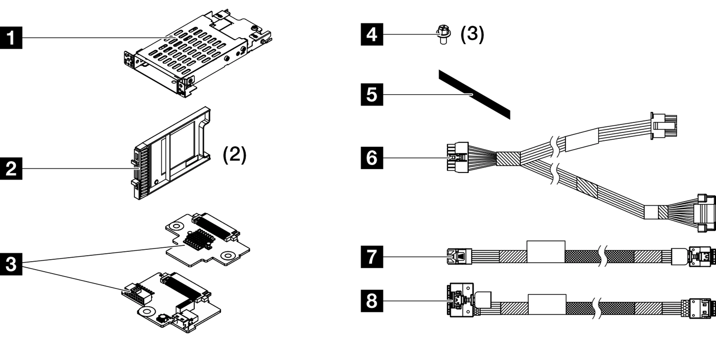 Lenovo SR630 V3 7mm SATA/NVMe SFF RAID Kit